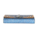 Louis Vuitton Blue Epi Studded Twist Chain Wallet