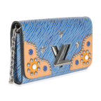 Louis Vuitton Blue Epi Studded Twist Chain Wallet