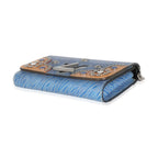 Louis Vuitton Blue Epi Studded Twist Chain Wallet