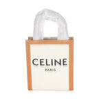 Natural Tan Canvas Calfskin Mini Vertical Cabas