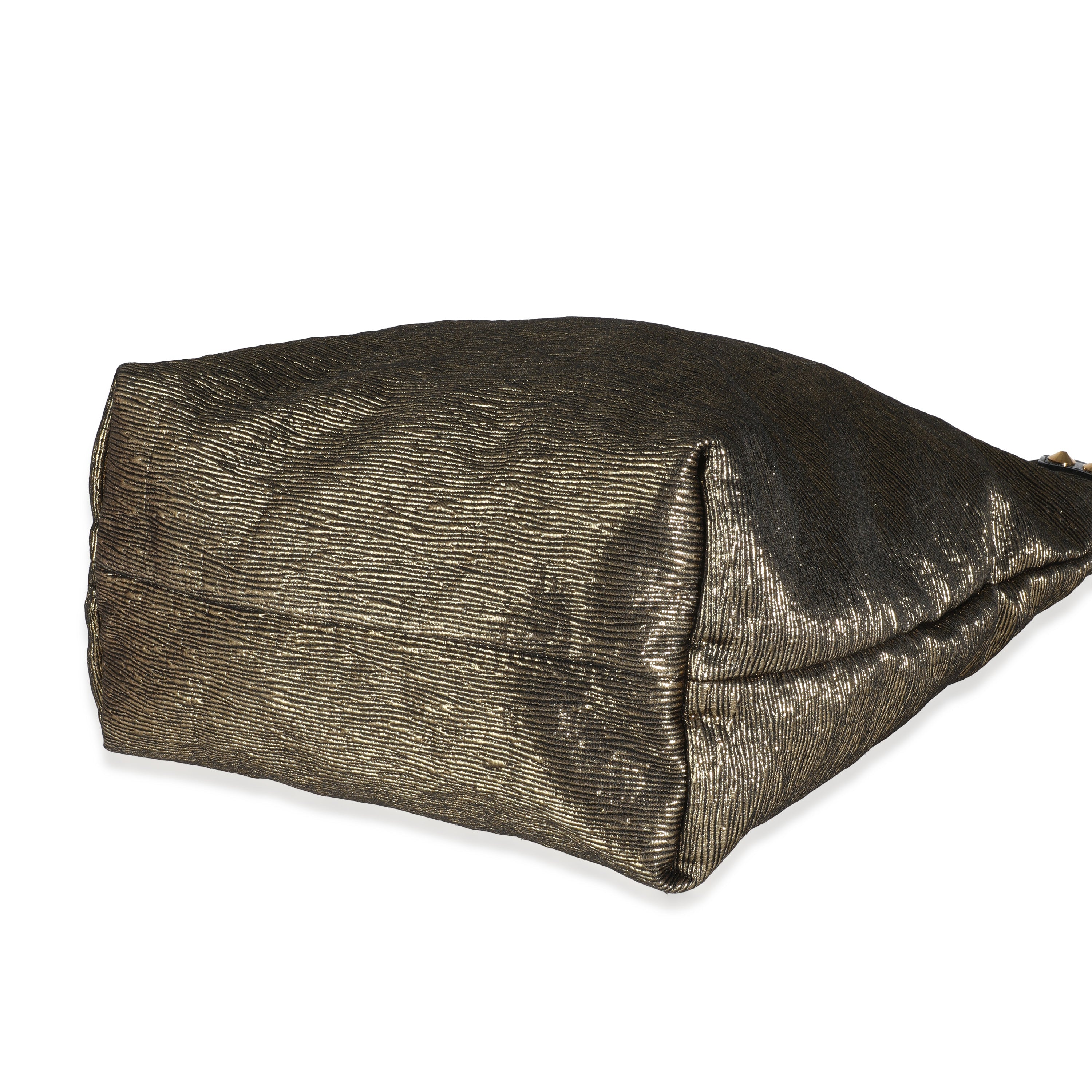 Louis Vuitton Gold Metallic Jacquard Double Jeu Tote