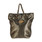 Louis Vuitton Gold Metallic Jacquard Double Jeu Tote