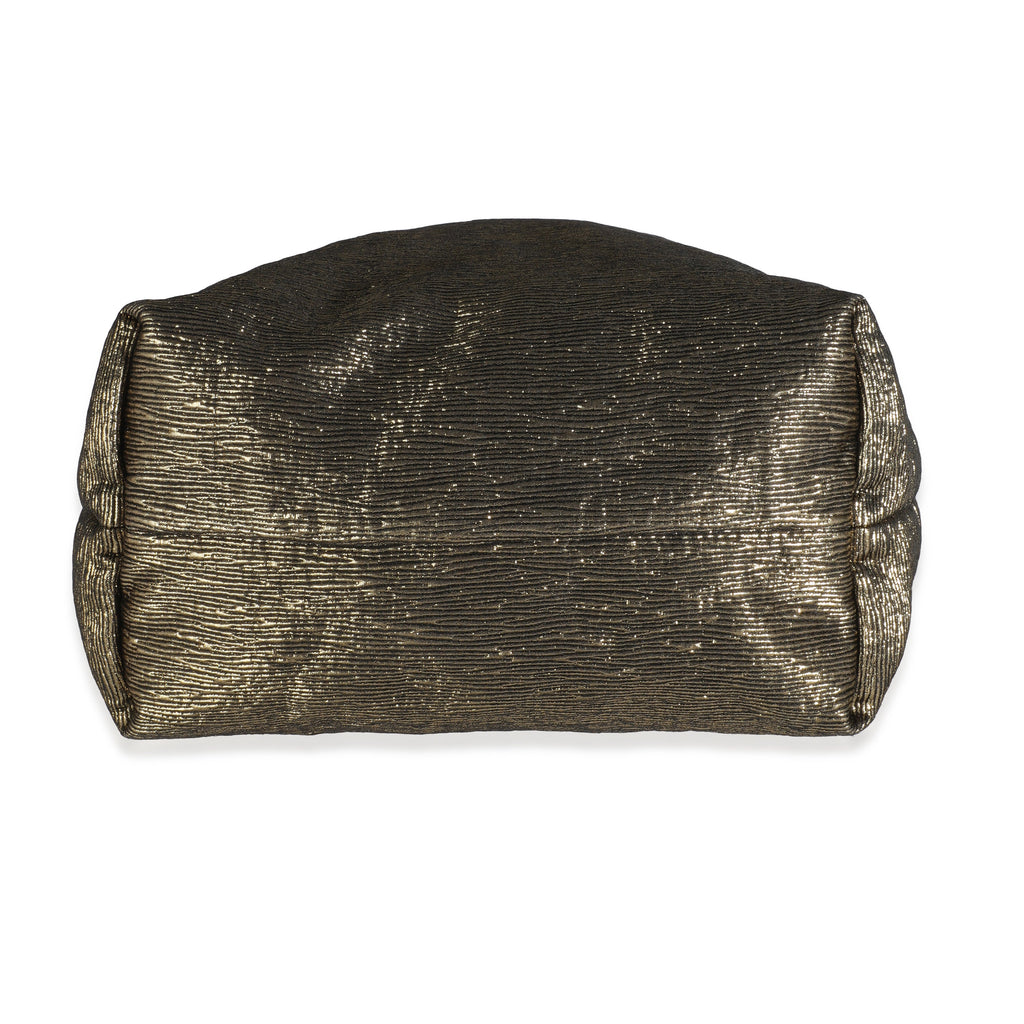 Louis Vuitton Gold Metallic Jacquard Double Jeu Tote