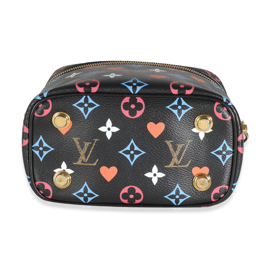 Louis Vuitton Black Multicolor Canvas Game On Vanity PM