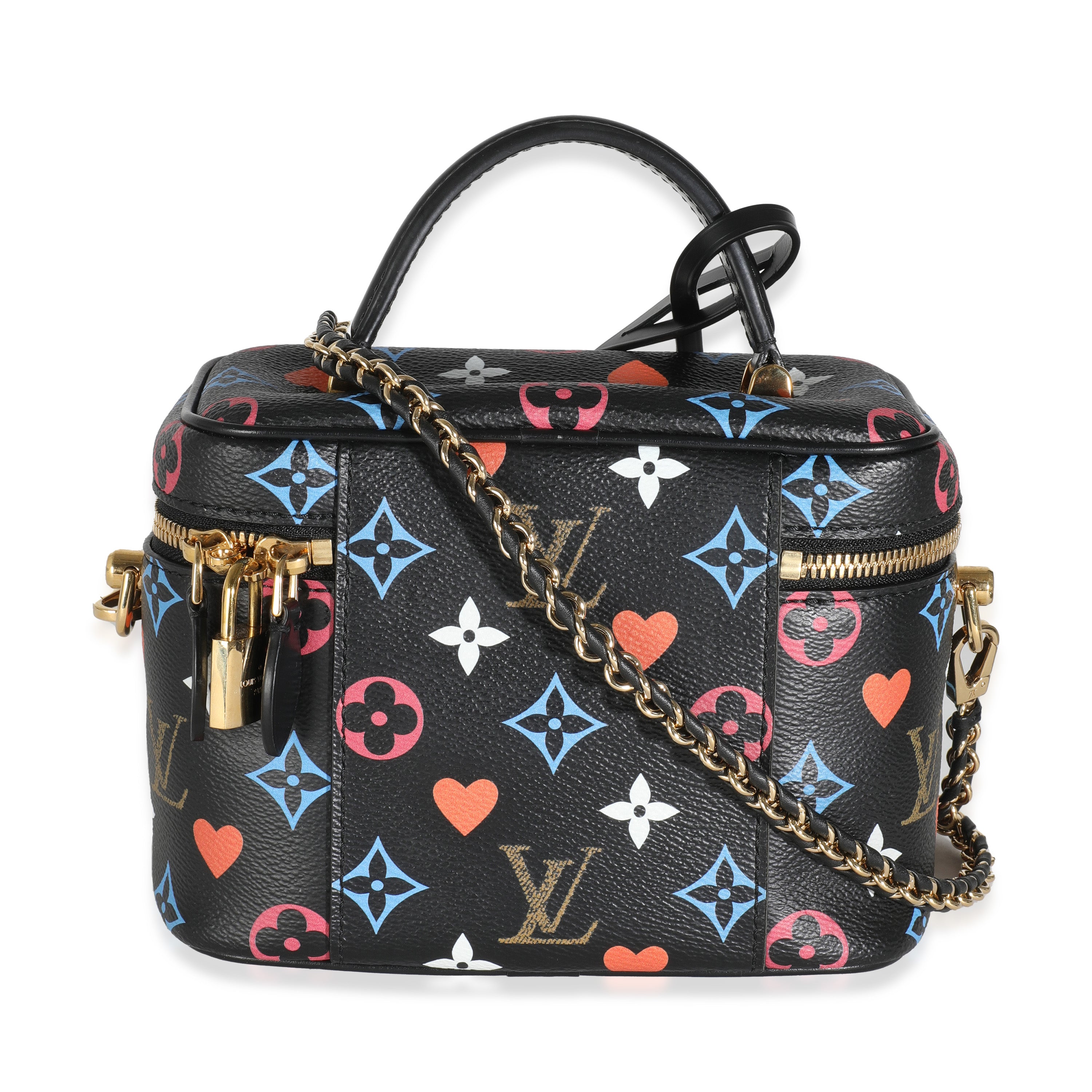 Louis Vuitton Black Multicolor Canvas Game On Vanity PM