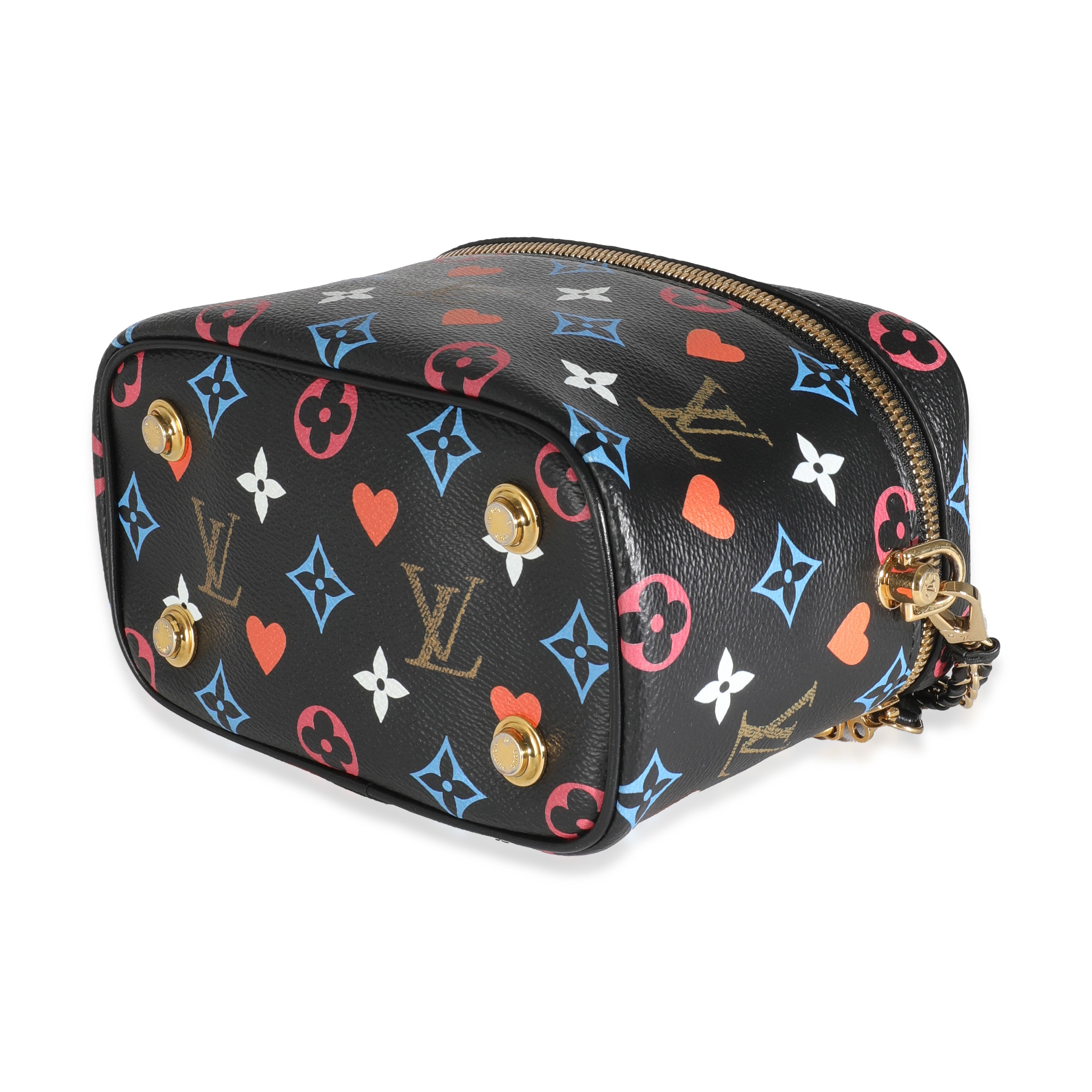 Louis Vuitton Black Multicolor Canvas Game On Vanity PM