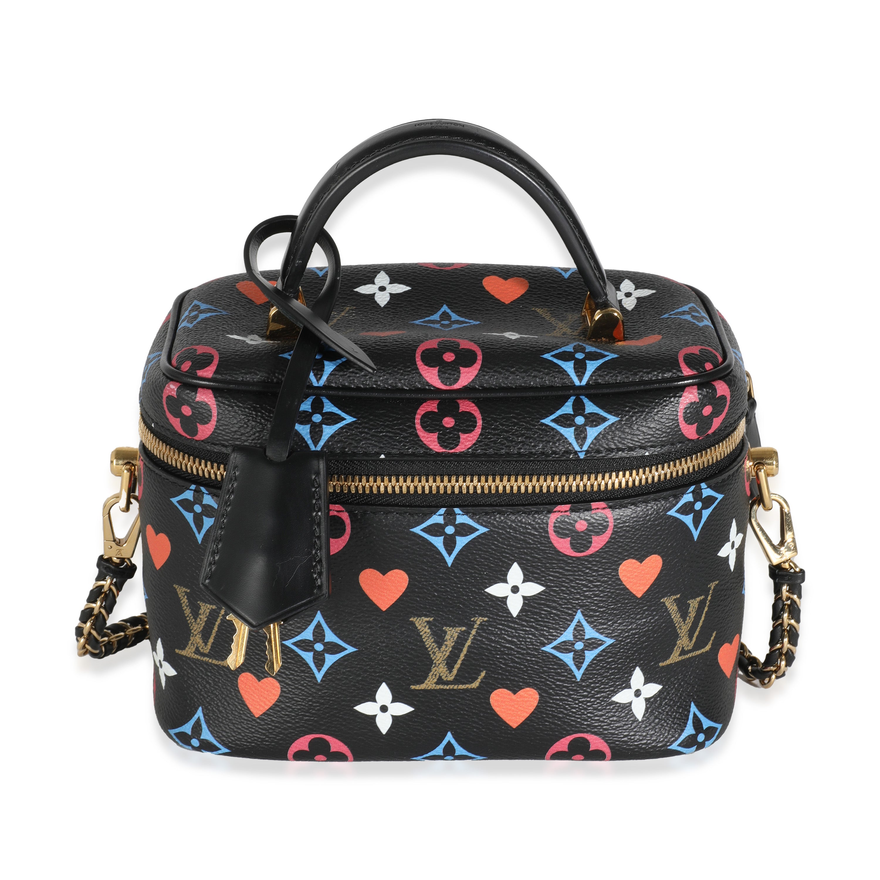 Louis Vuitton Black Multicolor Canvas Game On Vanity PM