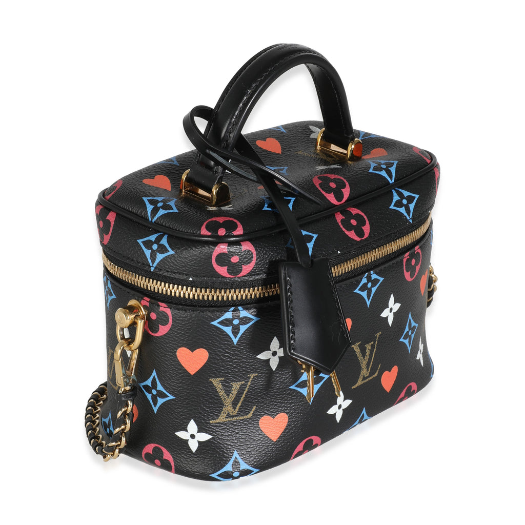 Louis Vuitton Black Multicolor Canvas Game On Vanity PM