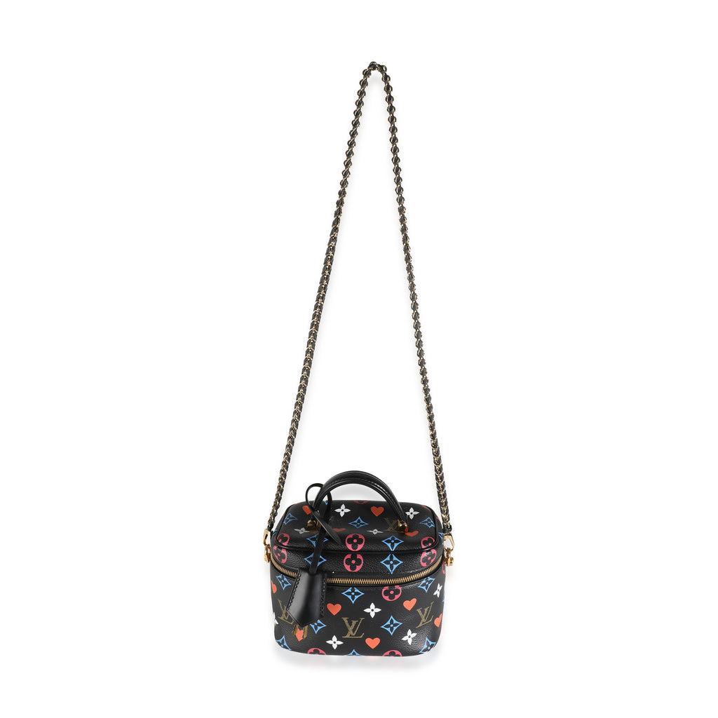 Louis Vuitton Black Multicolor Canvas Game On Vanity PM
