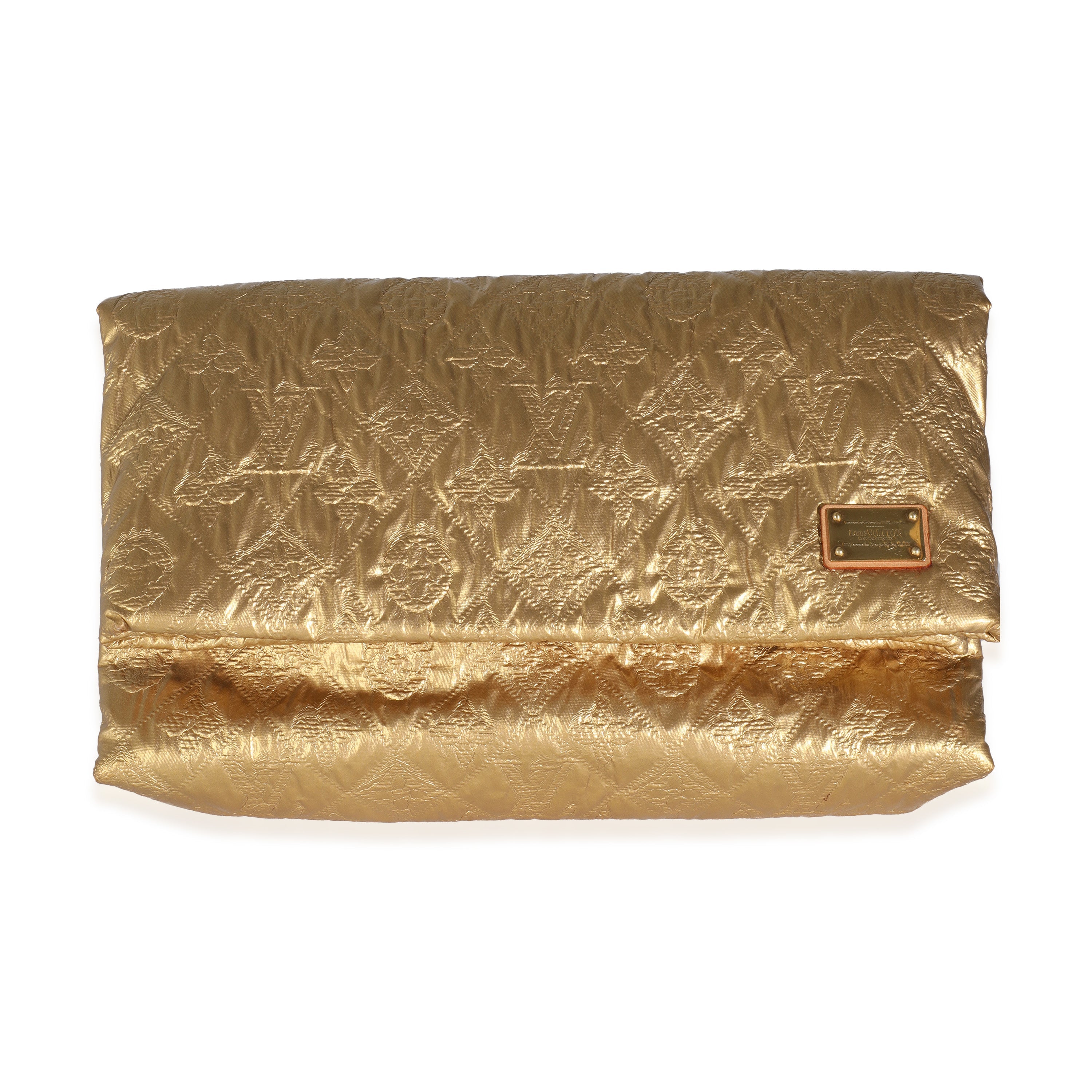 Louis Vuitton Gold Jacquard Monogram Limelight Clutch PM