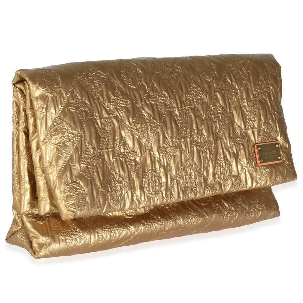 Louis Vuitton Gold Jacquard Monogram Limelight Clutch PM