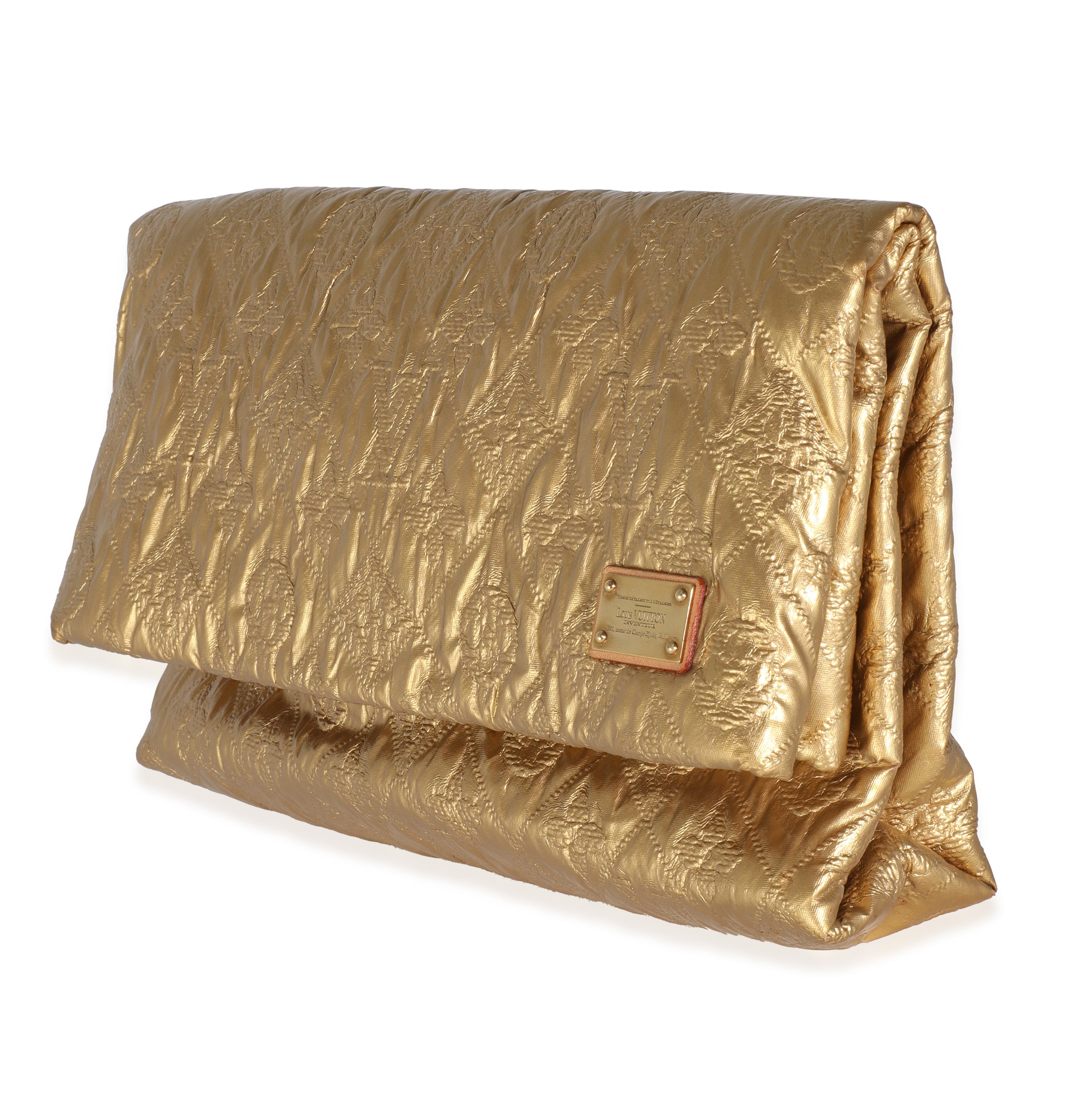 Louis Vuitton Gold Jacquard Monogram Limelight Clutch PM