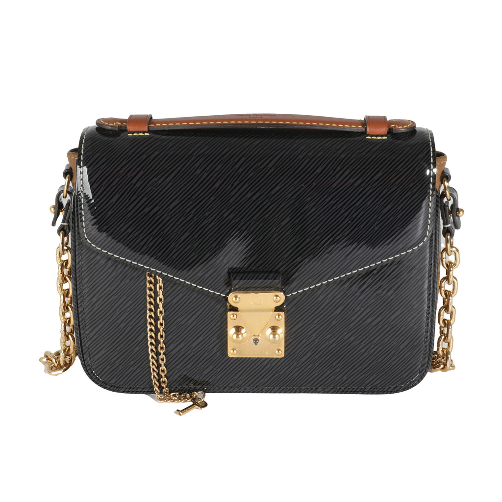 Louis Vuitton Black Shiny Epi Reverse Monogram Canvas Mini Pochette Metis