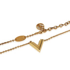 Louis Vuitton Essential V Gold Plated Necklace