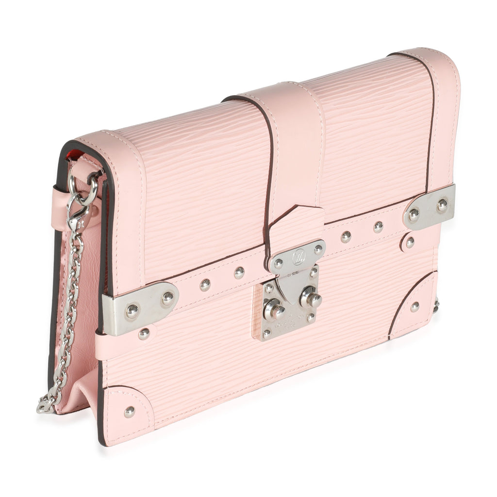 Louis Vuitton Rose Ballerine Epi Trunk Chain Wallet