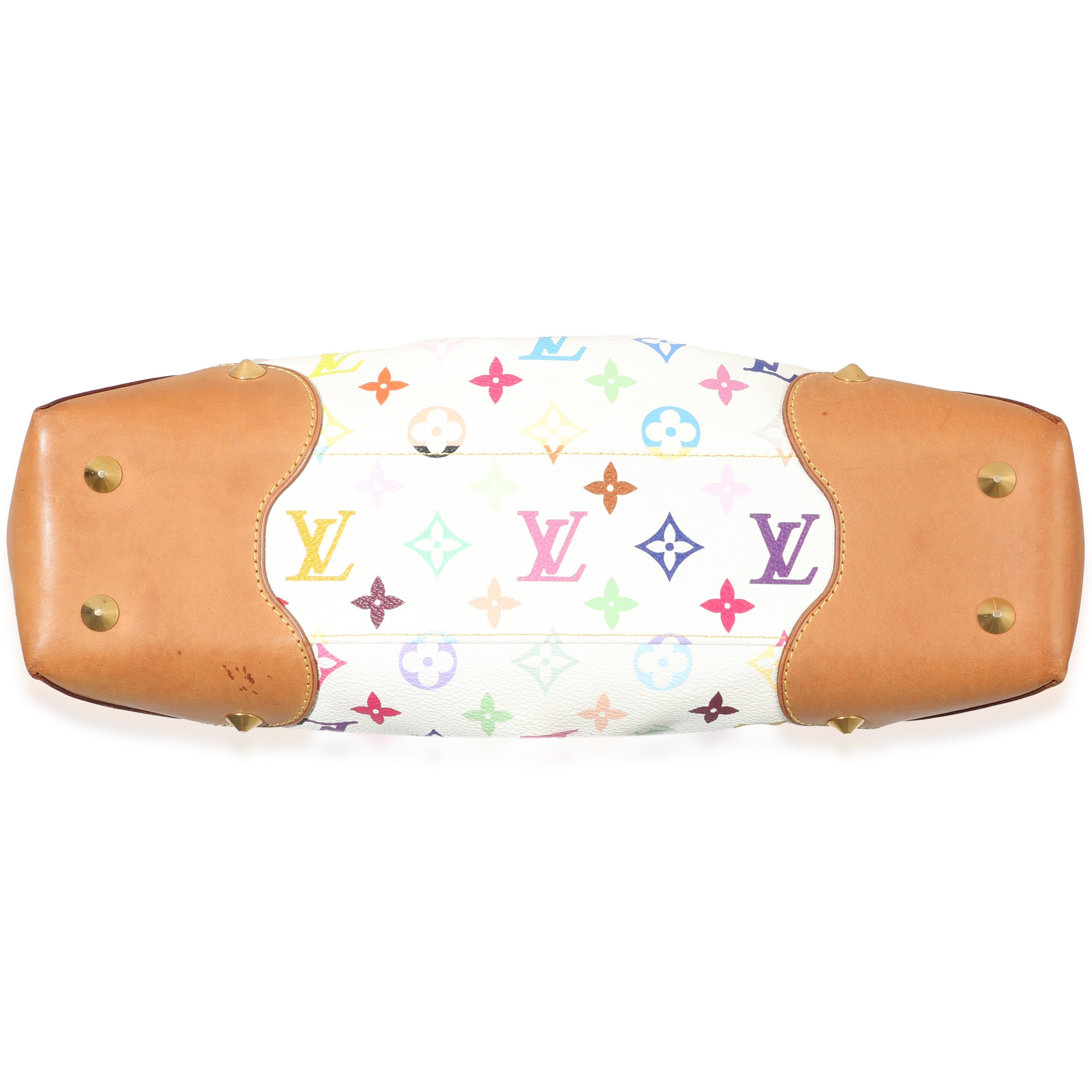Louis Vuitton White Multicolor Canvas Judy MM