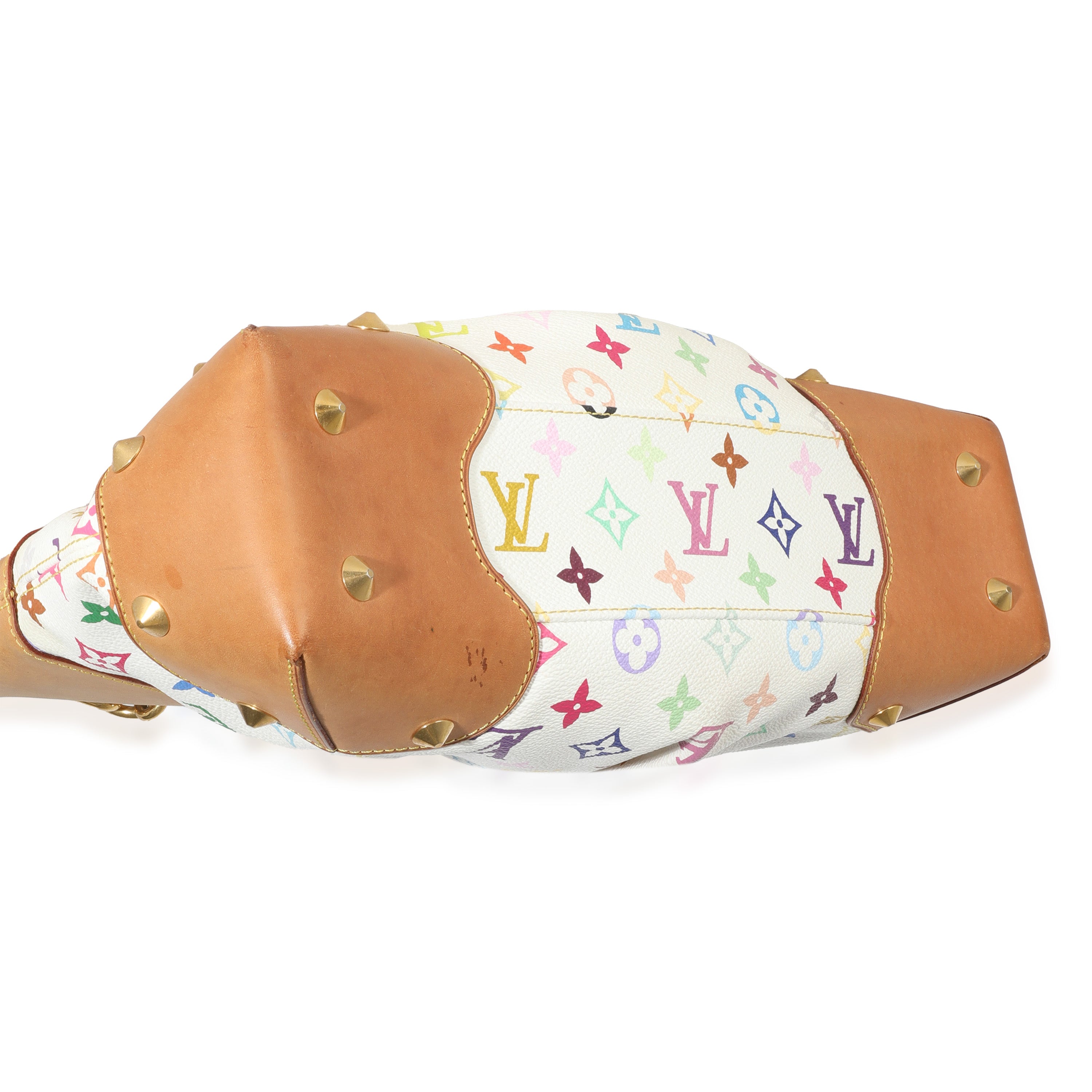 Louis Vuitton White Multicolor Canvas Judy MM