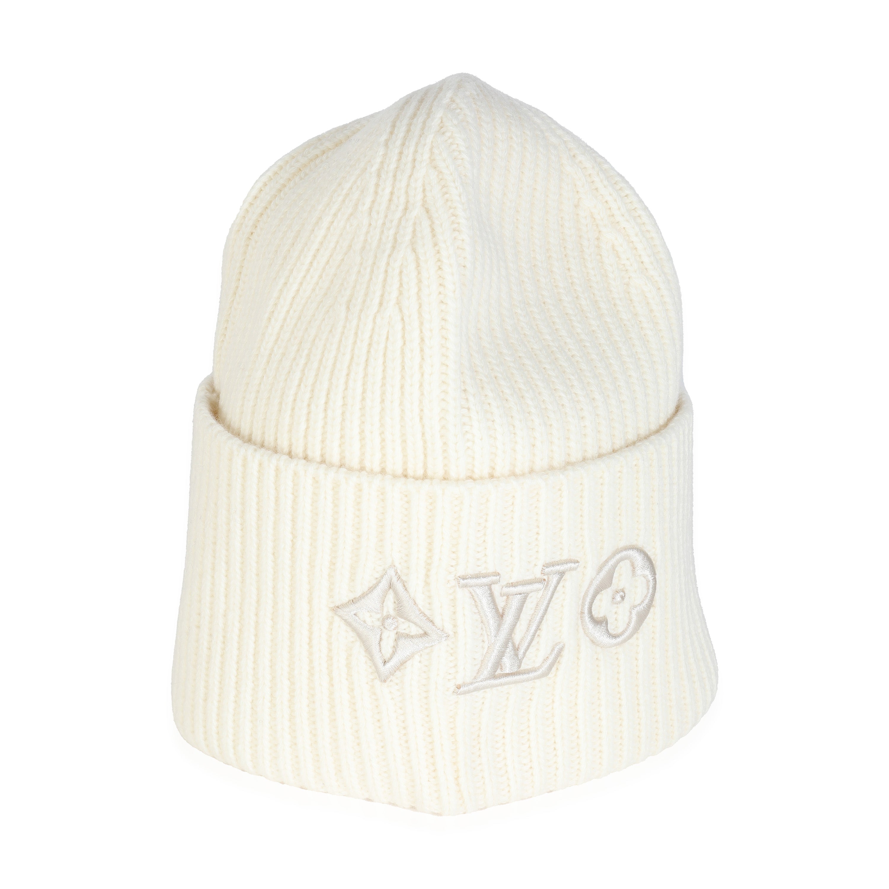 Louis Vuitton White Wool LV Headline Beanie