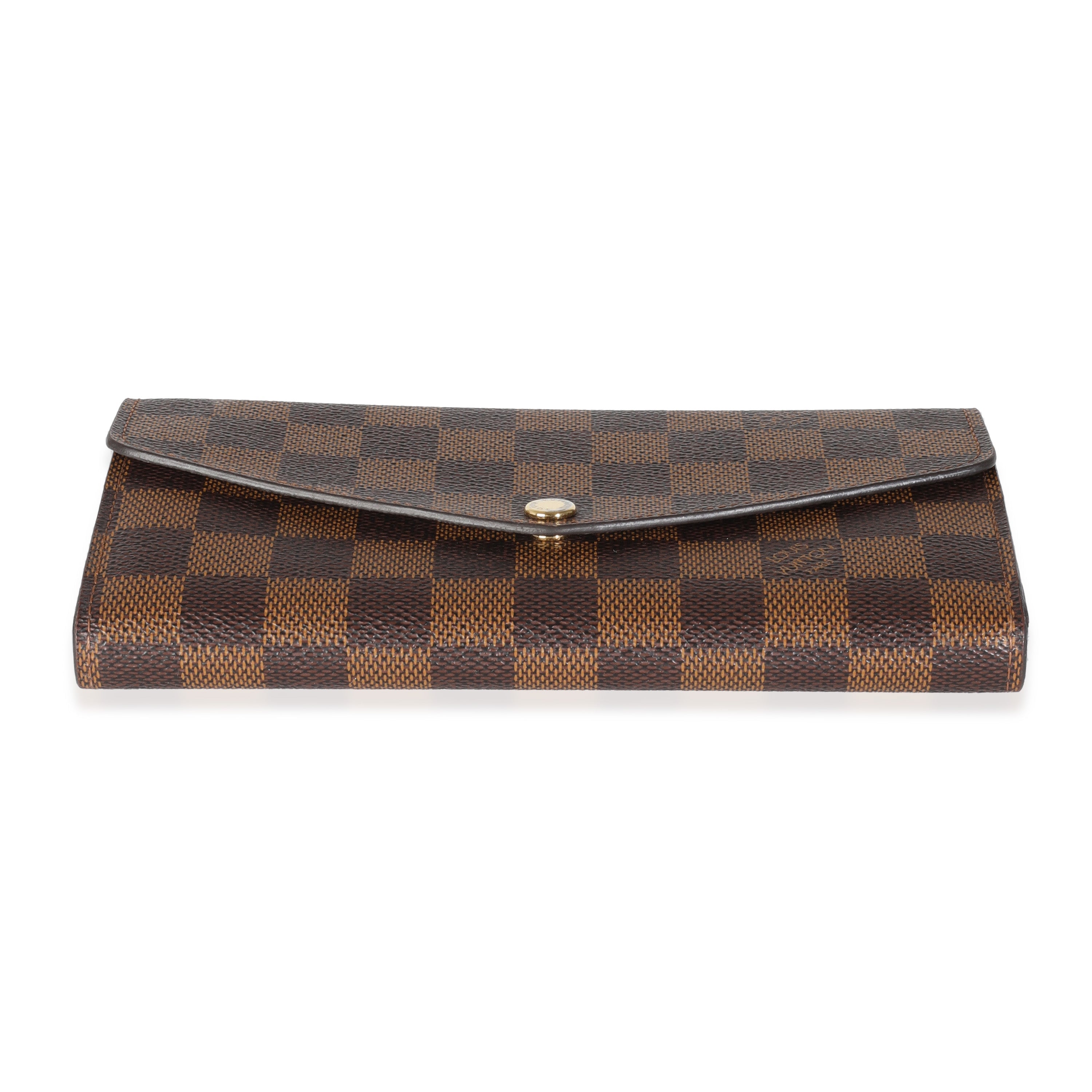 Louis Vuitton Damier Ebene Canvas Sarah Wallet