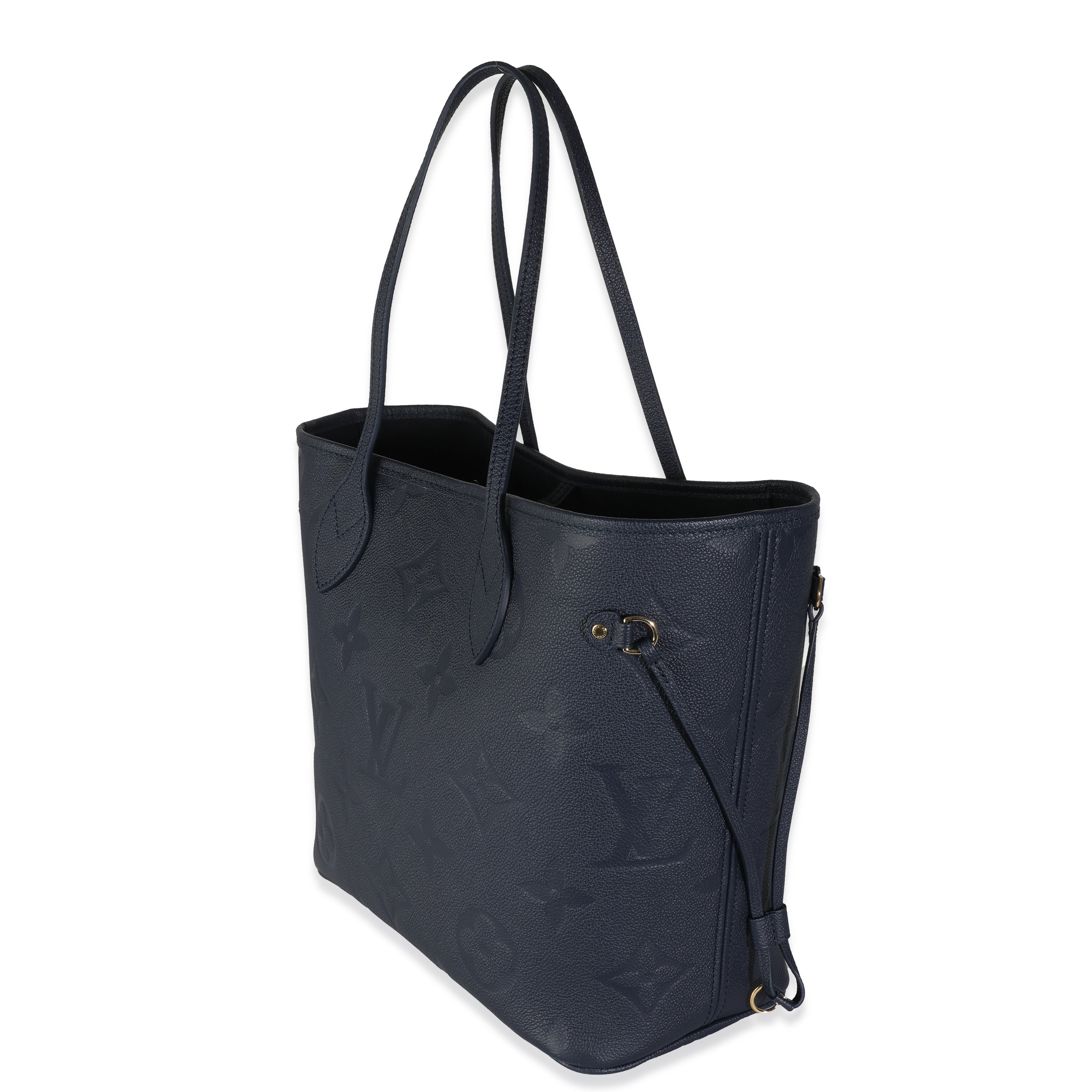 Louis Vuitton Navy Monogram Giant Empreinte Neverfull MM