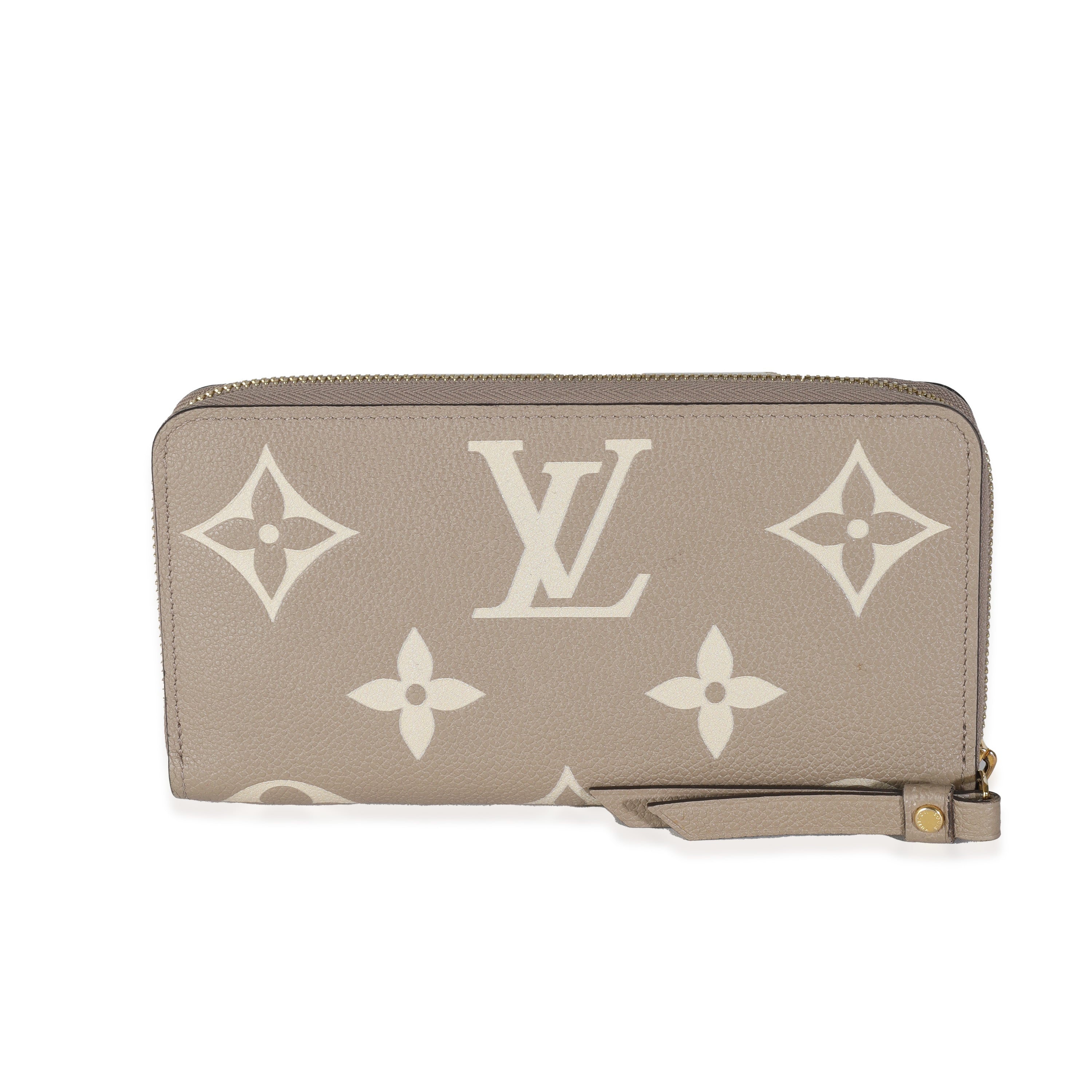 Louis Vuitton Dove Cream Monogram Empreinte Zippy Wallet