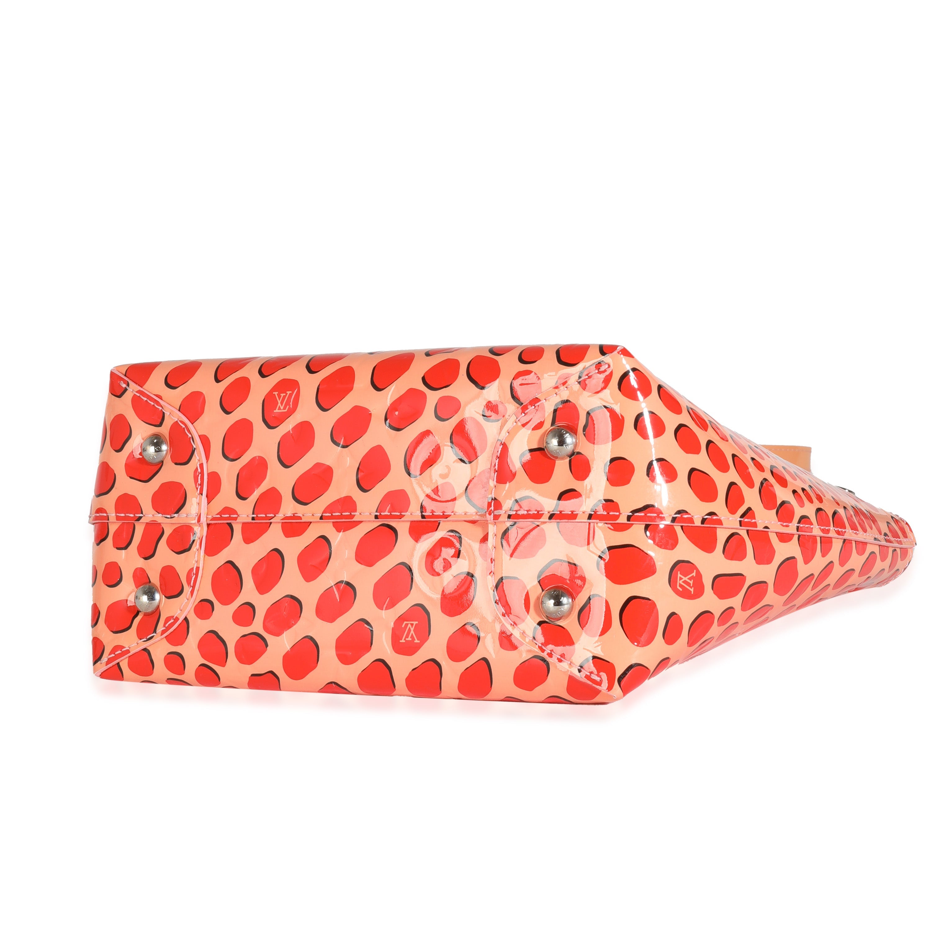 Louis Vuitton Sugar Pink Poppy Vernis Jungle Dots Open Tote