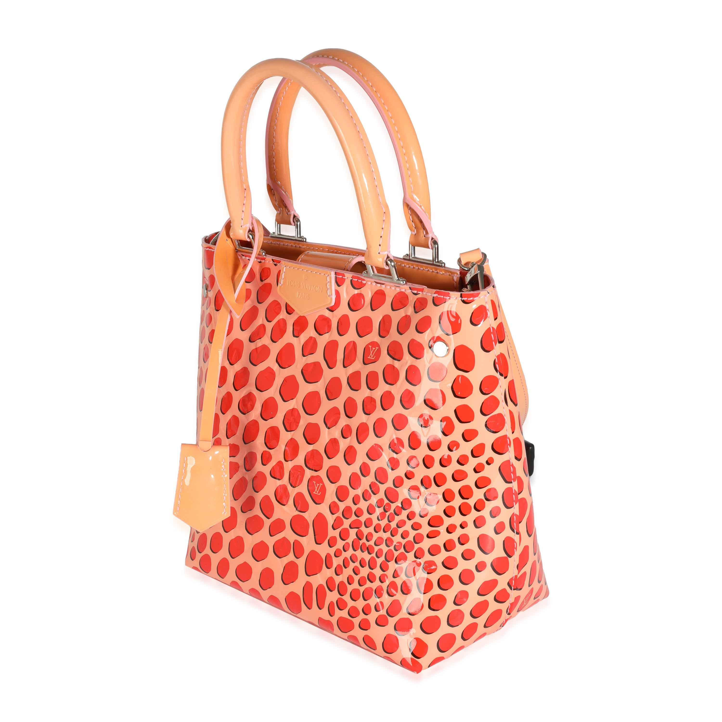 Louis Vuitton Sugar Pink Poppy Vernis Jungle Dots Open Tote