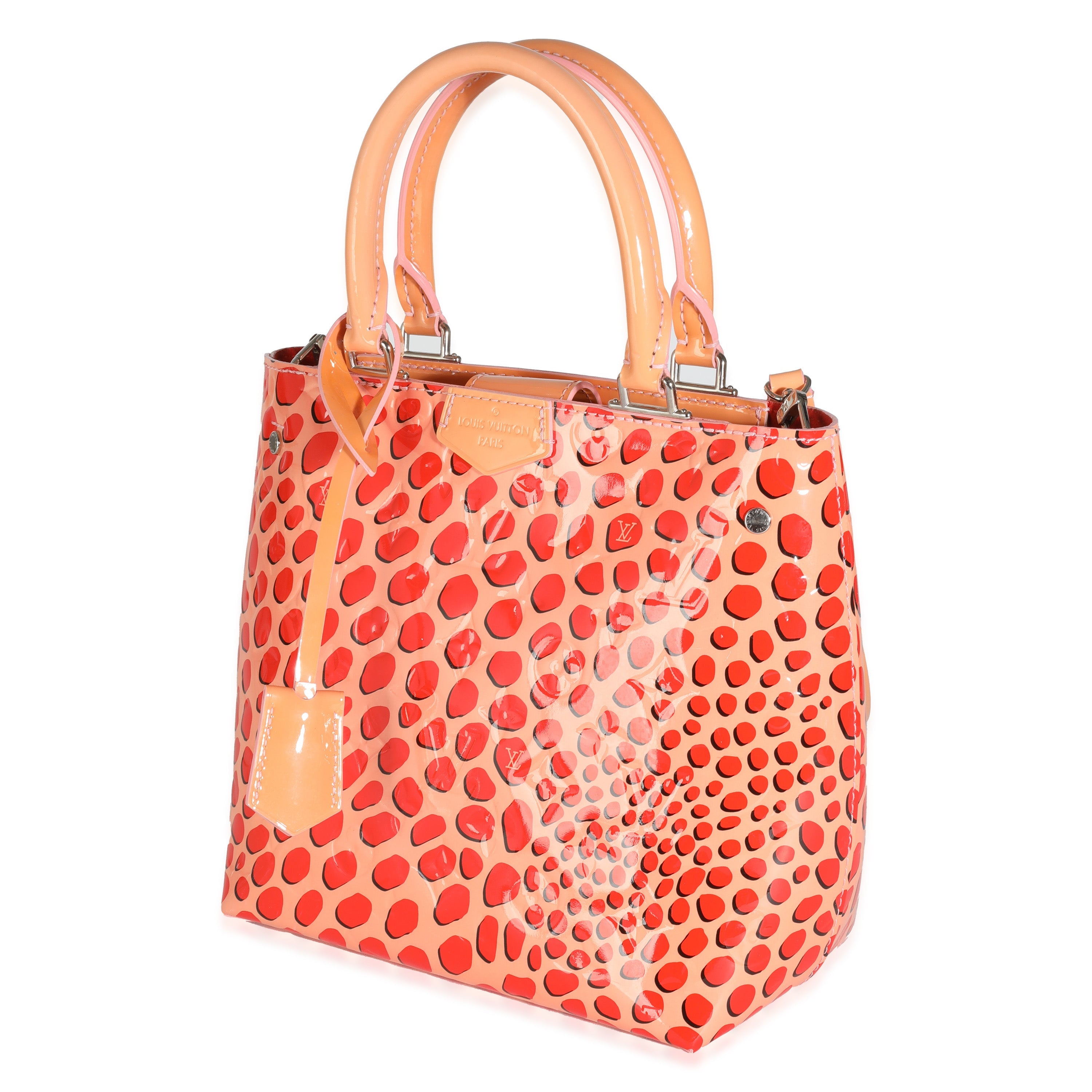 Louis Vuitton Sugar Pink Poppy Vernis Jungle Dots Open Tote