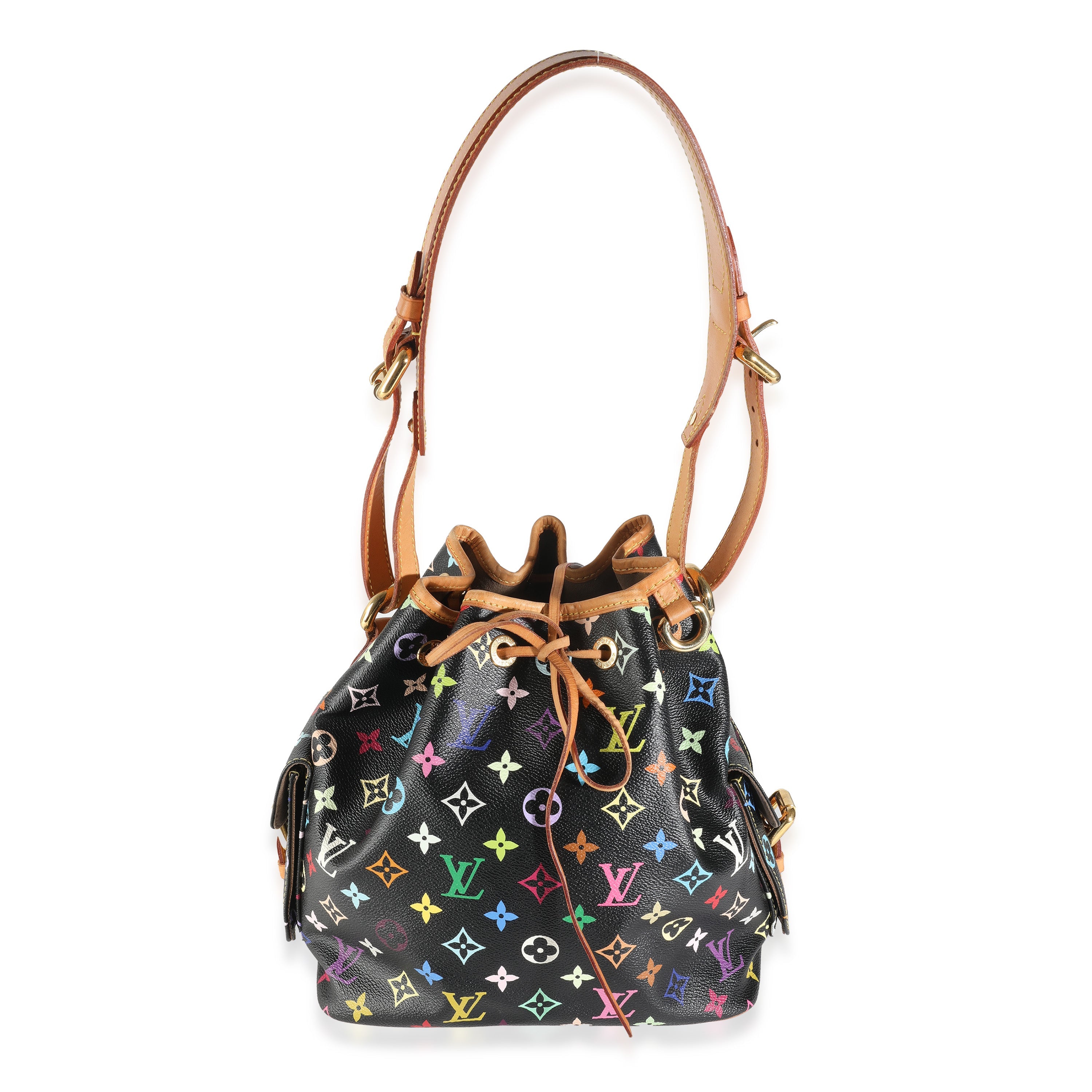 Louis Vuitton x Takashi Murakami Black Monogram Multicolore Canvas Petit Noe