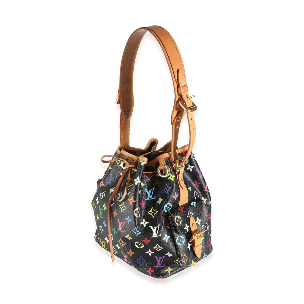 Louis Vuitton x Takashi Murakami Black Monogram Multicolore Canvas Petit Noe