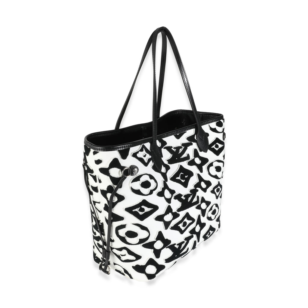 Louis Vuitton x UF Black White Tufted Monogram Neverfull MM