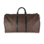 Louis Vuitton Monogram Macassar Canvas Keepall Bandouliere 55