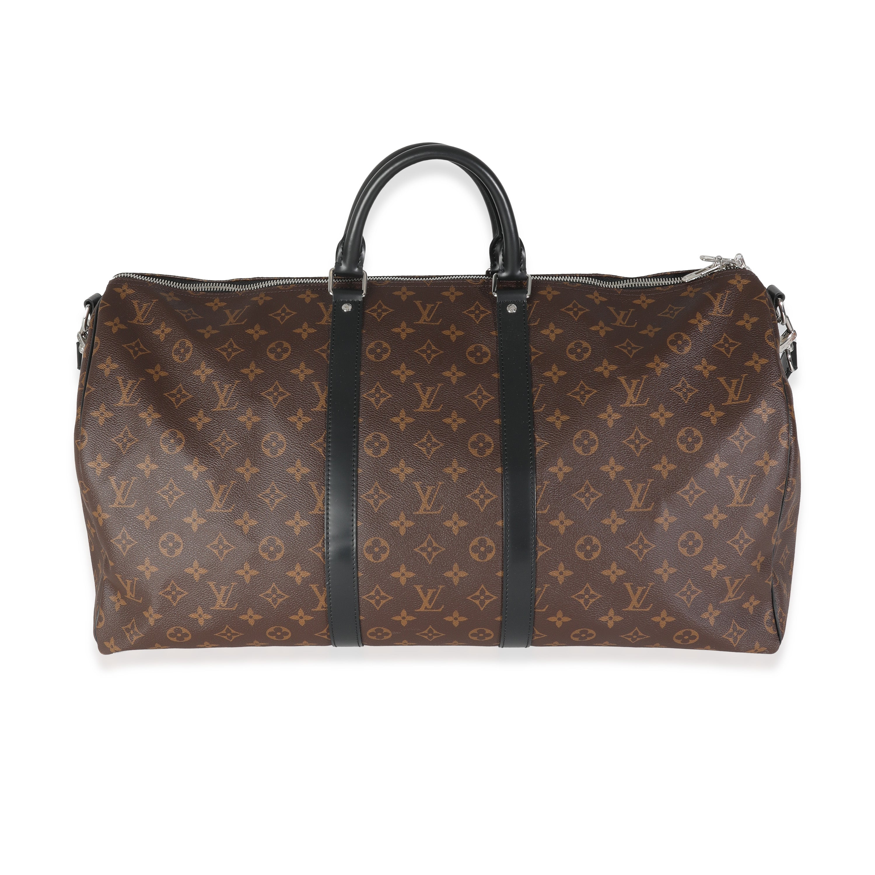Louis Vuitton Monogram Macassar Canvas Keepall Bandouliere 55