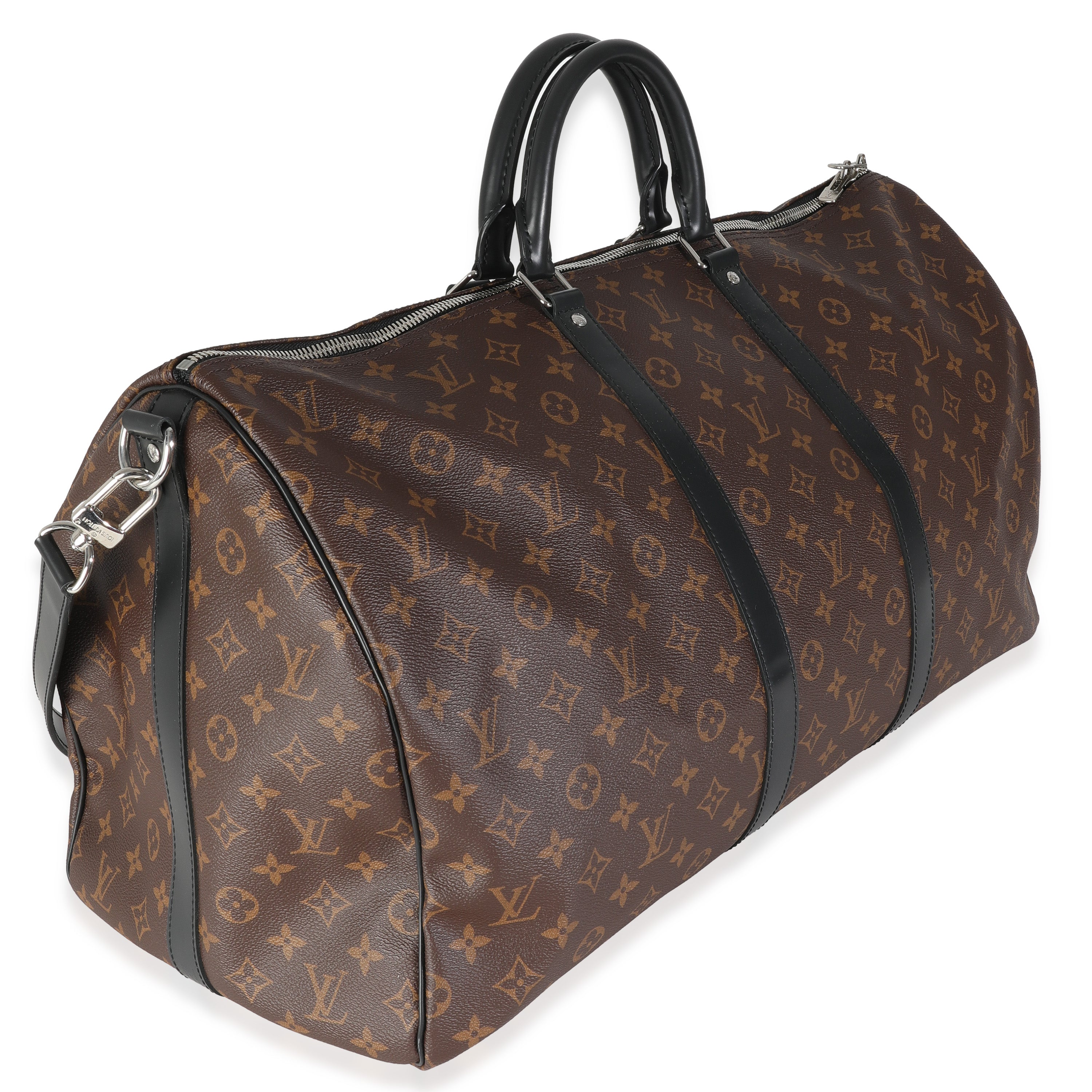 Louis Vuitton Monogram Macassar Canvas Keepall Bandouliere 55