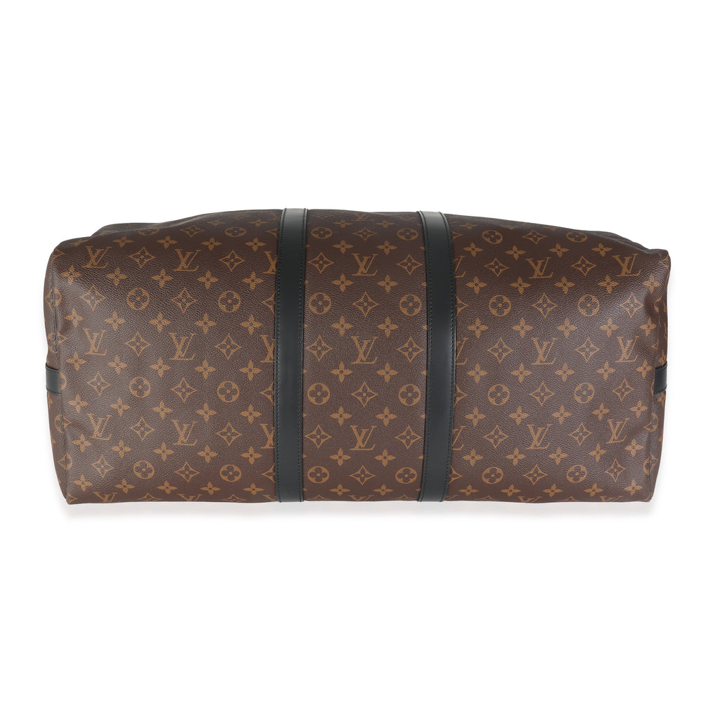 Louis Vuitton Monogram Macassar Canvas Keepall Bandouliere 55