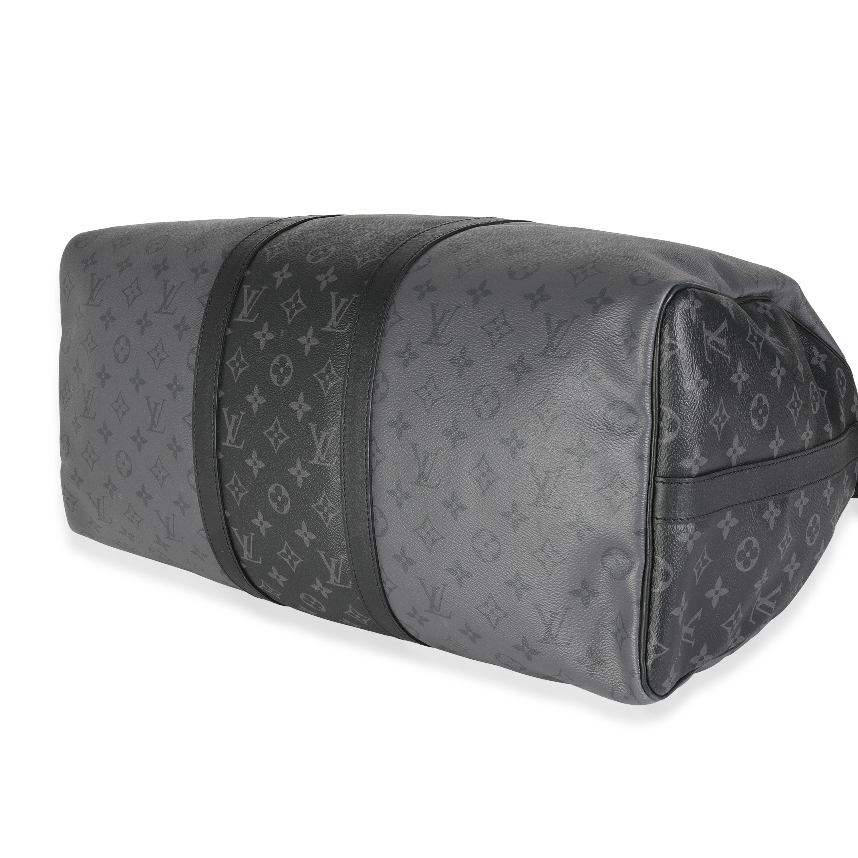 Louis Vuitton Reverse Monogram Eclipse Canvas Keepall Bandouliere 50