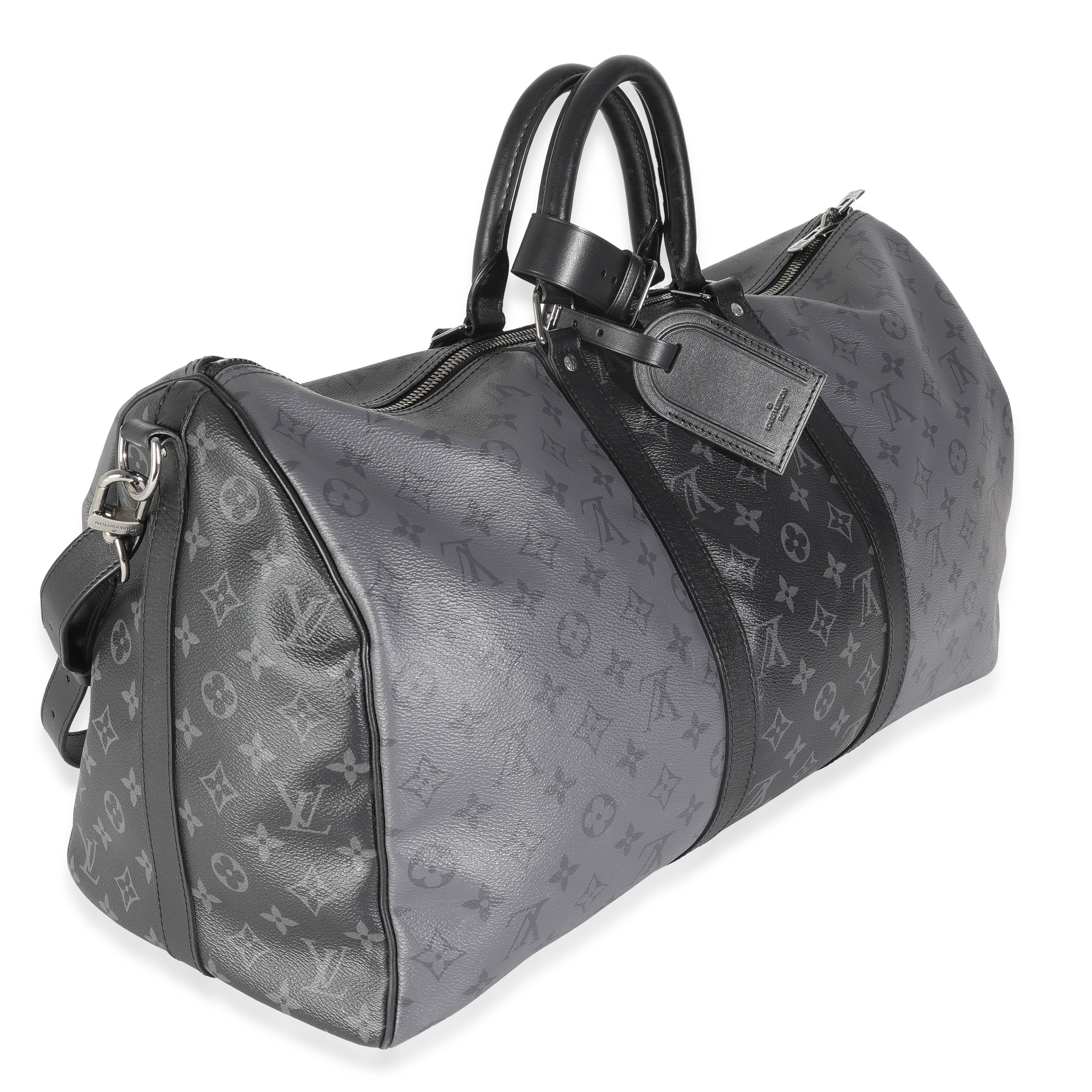 Louis Vuitton Reverse Monogram Eclipse Canvas Keepall Bandouliere 50