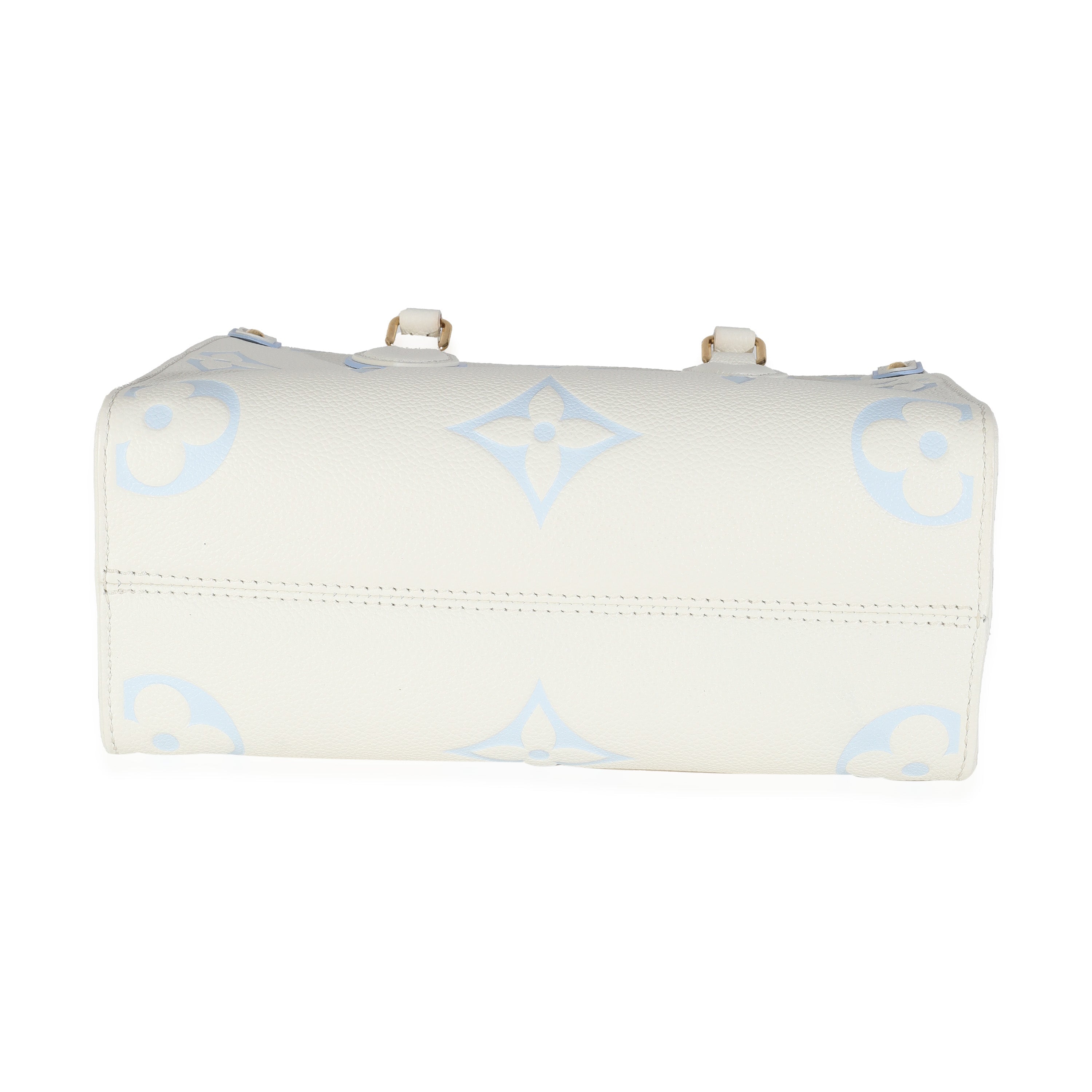 Louis Vuitton Latte Candy Blue Monogram Giant Empreinte Onthego PM