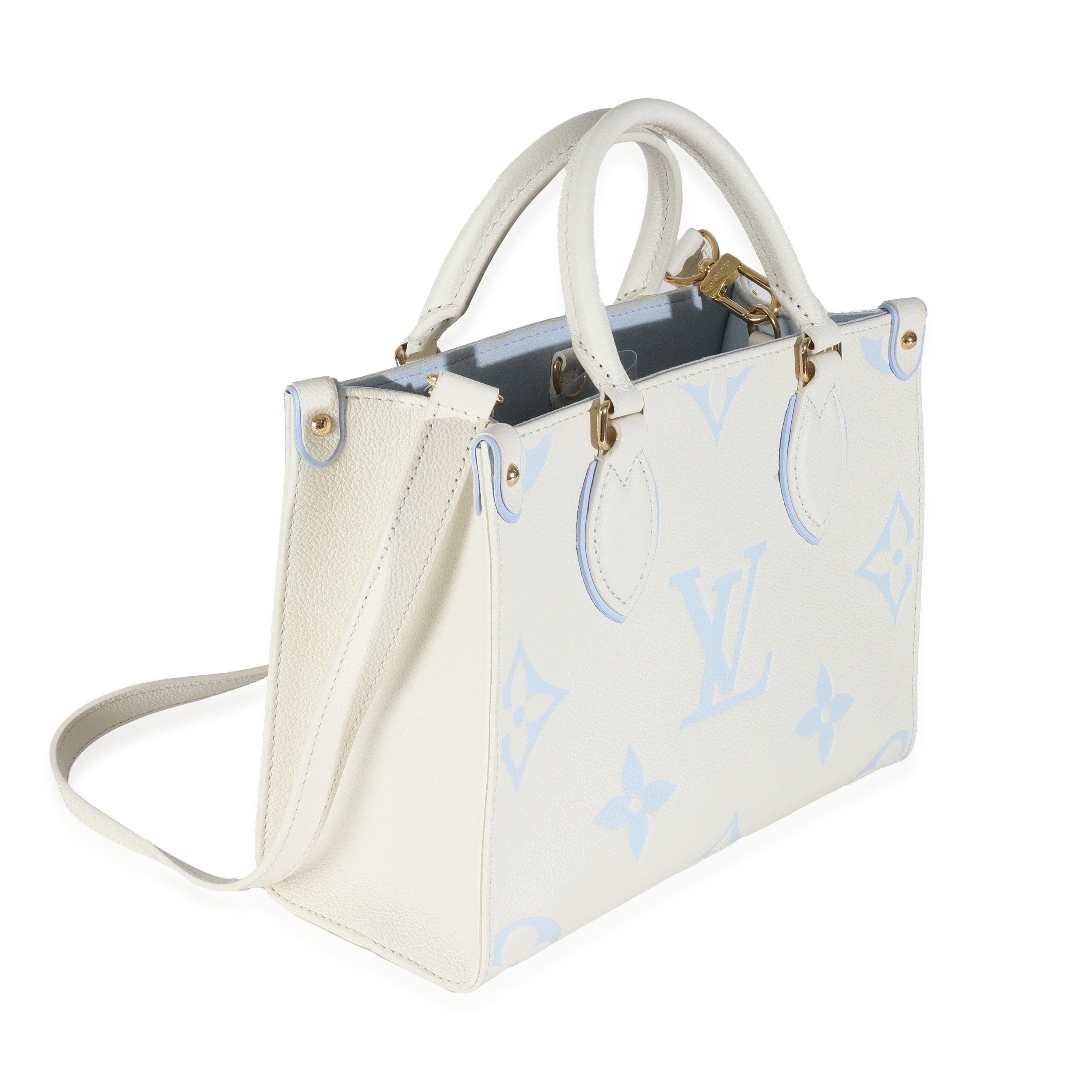 Louis Vuitton Latte Candy Blue Monogram Giant Empreinte Onthego PM