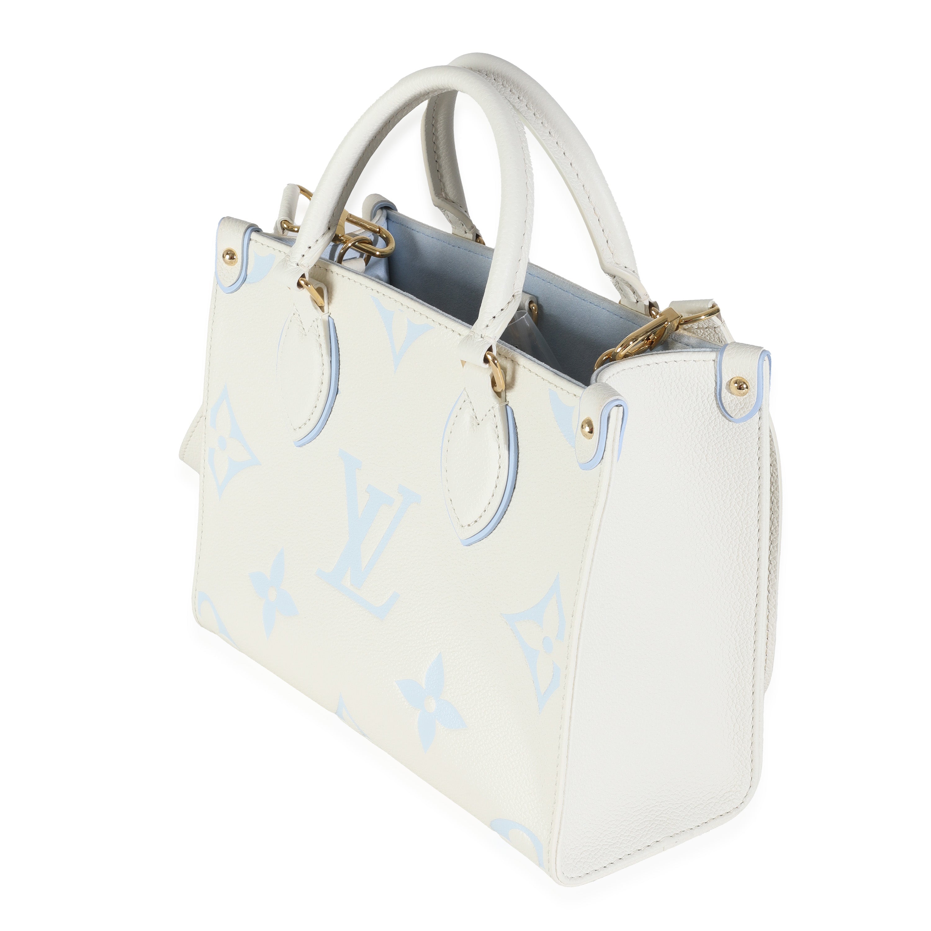 Louis Vuitton Latte Candy Blue Monogram Giant Empreinte Onthego PM
