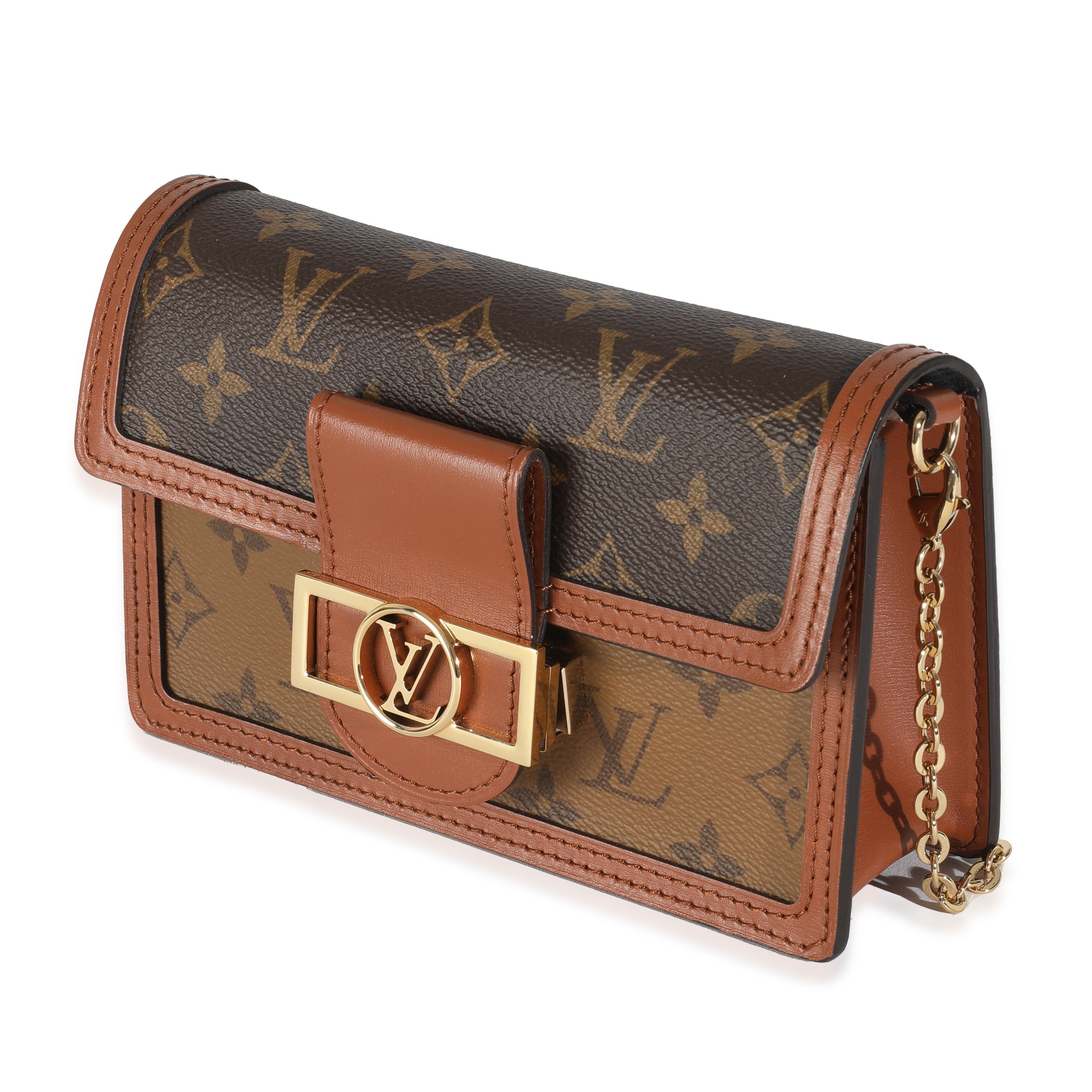 Louis Vuitton Reverse Monogram Canvas Dauphine Chain Wallet