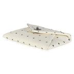 Chanel White Lambskin CC Logo Envelope Clutch With Chain