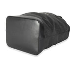 Saint Laurent Black Linen Canvas Teddy Shopping Bag