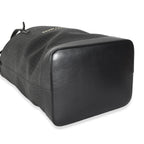 Saint Laurent Black Linen Canvas Teddy Shopping Bag