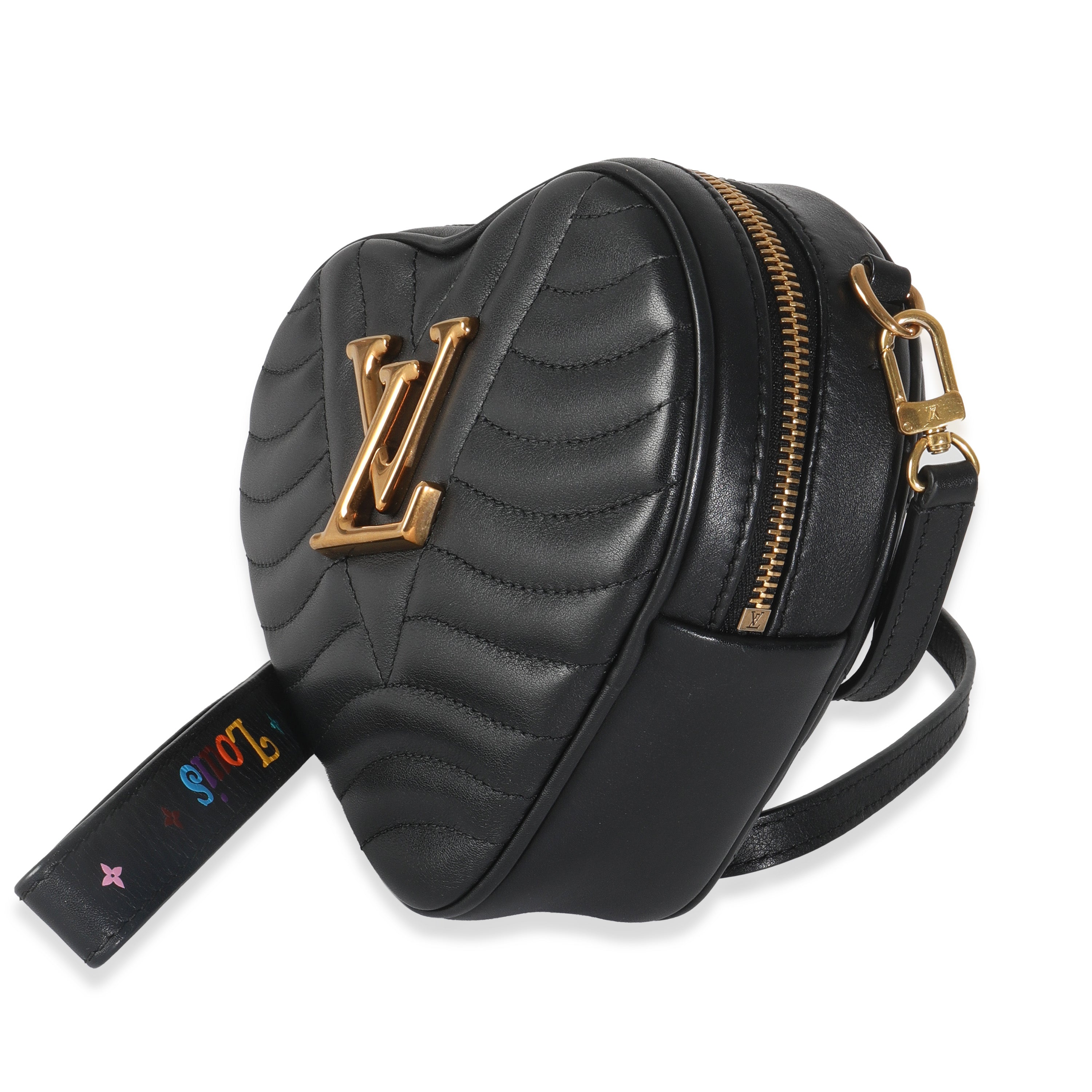 Louis Vuitton Black Calfskin New Wave Heart Bag