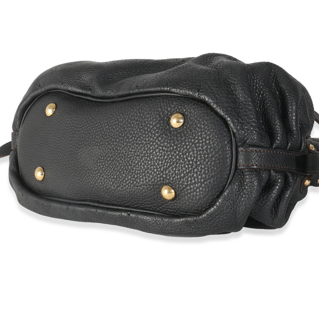 Louis Vuitton Black Monogram Mahina XS Hobo
