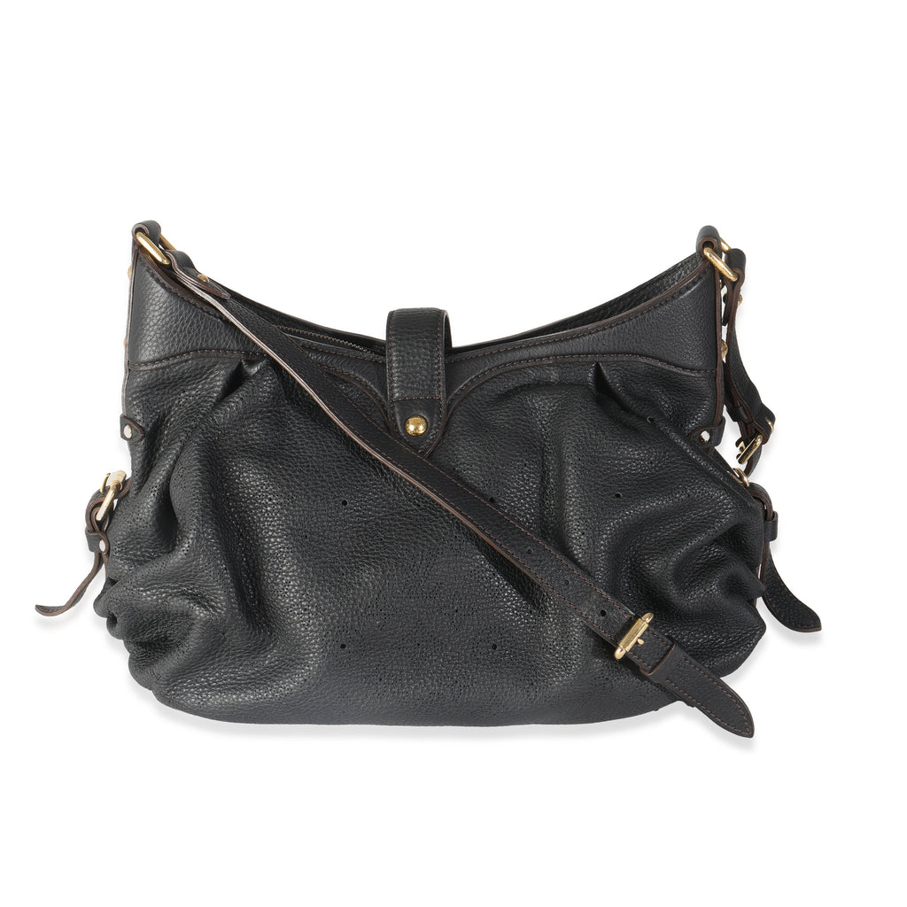 Louis Vuitton Black Monogram Mahina XS Hobo