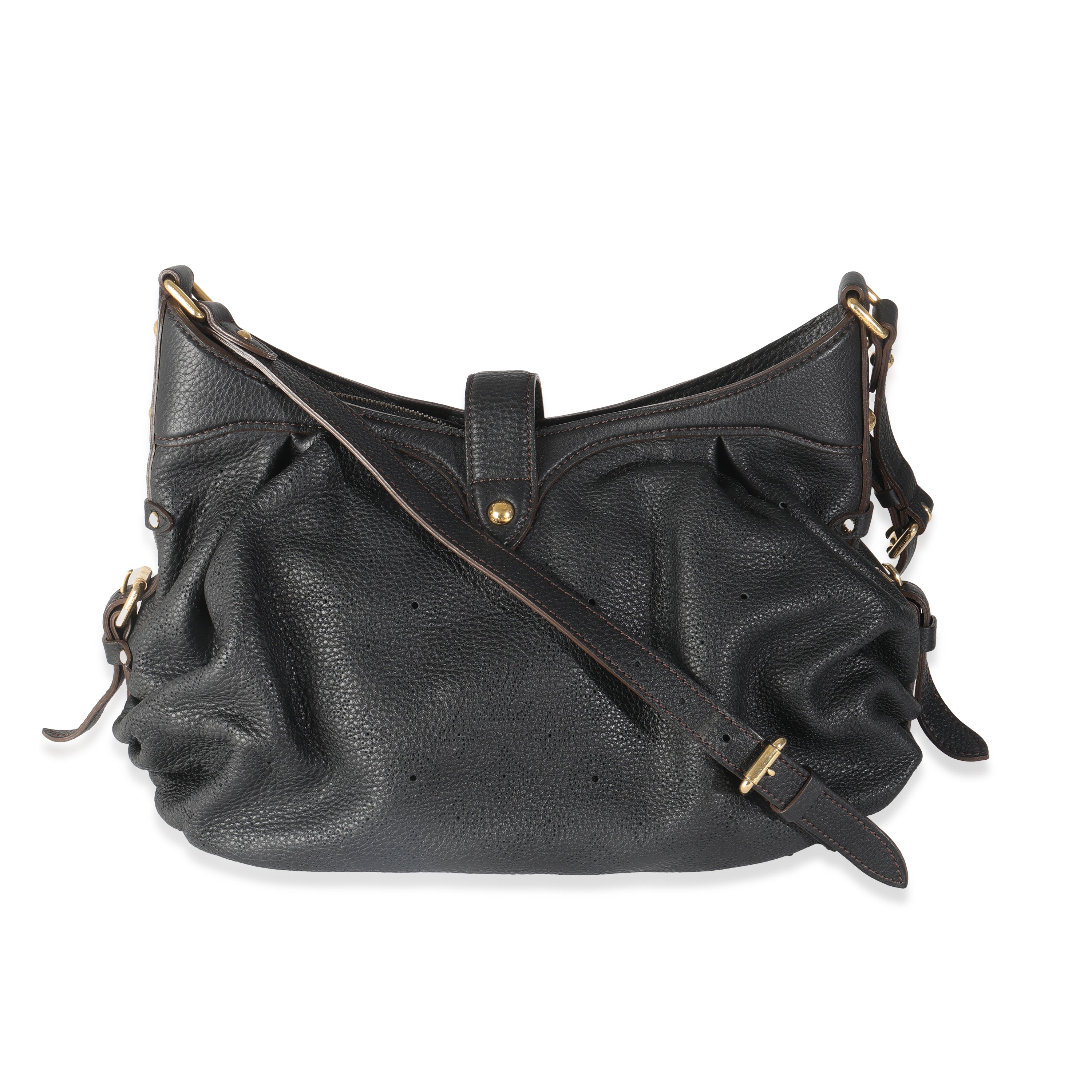 Louis Vuitton Black Monogram Mahina XS Hobo