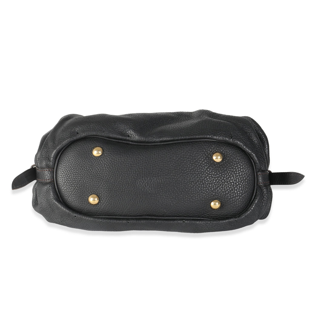 Louis Vuitton Black Monogram Mahina XS Hobo
