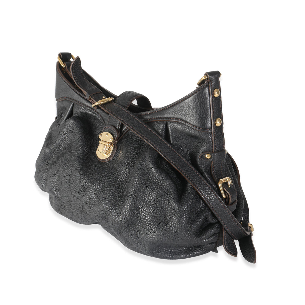 Louis Vuitton Black Monogram Mahina XS Hobo